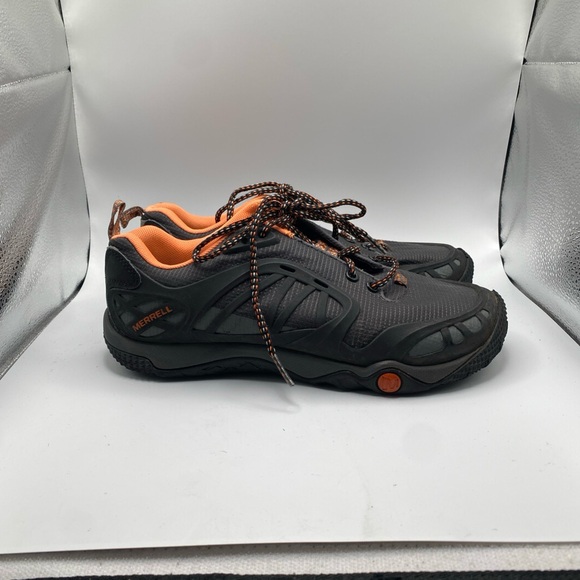 Merrell Womens All Out Blaze Low Hiking Shoes Size 7.5 Black Orange Trail - Picture 3 of 11